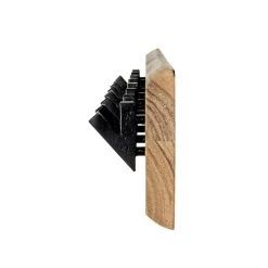 Garderobe murale en bois et 8 crochets en métal noir