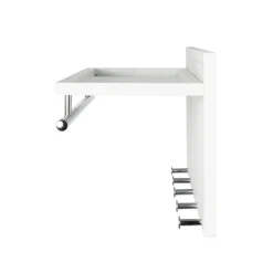 Garderobe murale en tube d'acier peint par poudrage en blanc