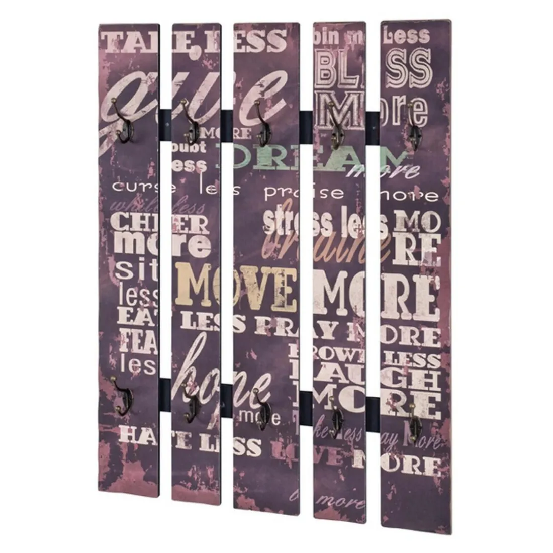 Garderobe murale Give violet 10 crochets