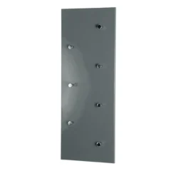 Garderobe murale grise 7 crochets métal