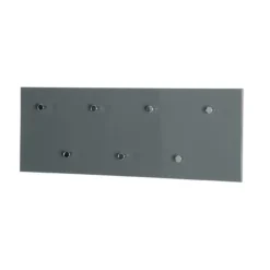 Garderobe murale grise 7 crochets métal