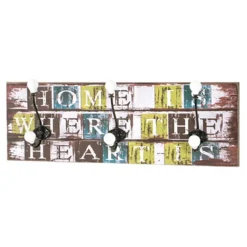 Garderobe murale Home multicolore 3 crochets