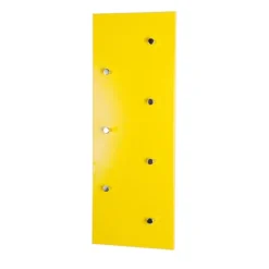 Garderobe murale modulable jaune 7 crochets acier chromé