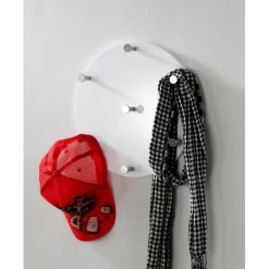 Garderobe murale ronde 7 crochets