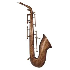 Garderobe murale Saxophone marron 5 crochets