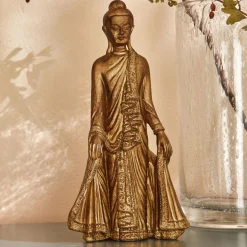 Gautama statuette bouddha dorée