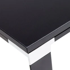 Grand bureau de direction en angle 'XLINE' en bois noir