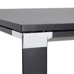 Grand bureau de direction en angle 'XLINE' en bois noir