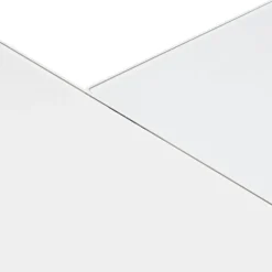 Grand bureau de direction en angle 'XLINE' en verre blanc