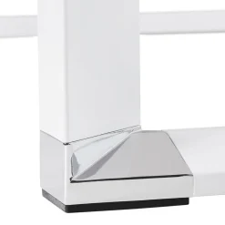 Grand bureau de direction en angle 'XLINE' en verre blanc