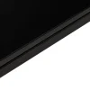 Grand bureau de direction en angle 'XLINE' en verre noir