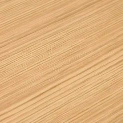 Grand bureau de direction en angle 'XLINE' en bois finition naturelle et structure blanche