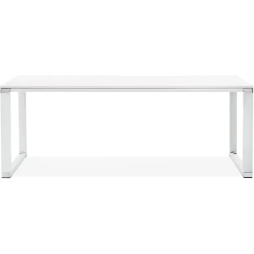 Grand bureau de direction droit 'XLINE' en bois blanc