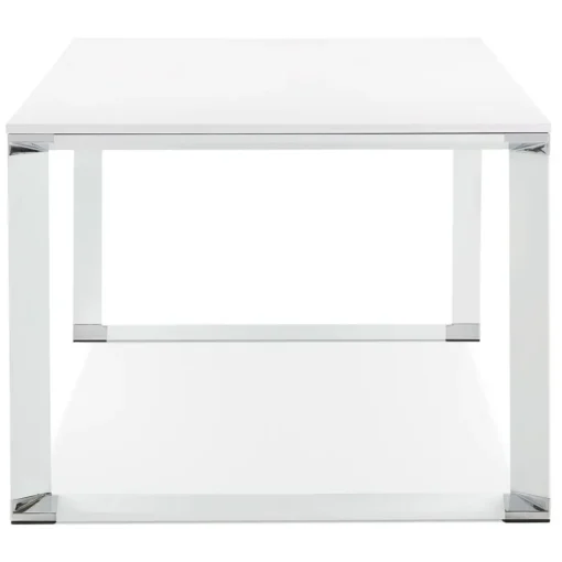 Grand bureau de direction droit 'XLINE' en bois blanc