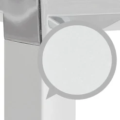 Grand bureau de direction en angle 'XLINE' en bois finition Noyer et structure blanche