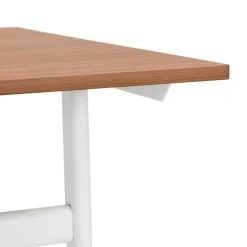 Grand bureau droit 'CRYPTO' en bois finition Noyer