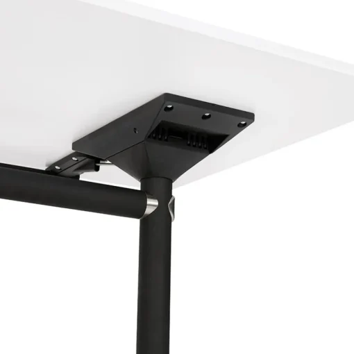 Grand bureau pliable 'FLEXO' blanc sur roulettes