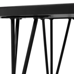 Grande table basse de salon 'ELYPSE' en bois et métal noir