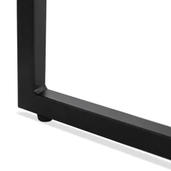 Grande table basse style industriel 'TRIBECA' en bois finition naturelle et métal noir