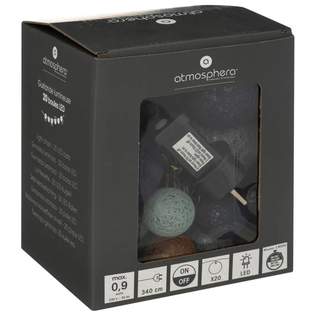 Guirlande LED Multicolore en coton