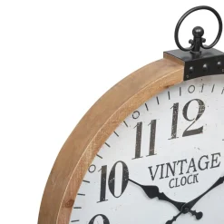 Horloge en bois et métal