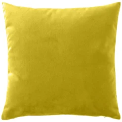 Housse de coussin lin lavé - jaune