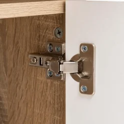 Ilot de cuisine effet bois naturel blanc