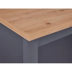 Ilot de cuisine NELLINA gris / Chêne Artisan