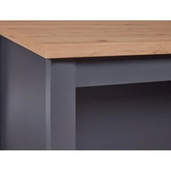 Ilot de cuisine NELLINA gris / Chêne Artisan