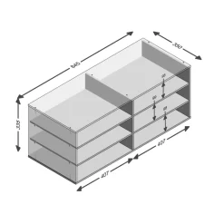 Intégration d'étagères CALVIA 15 blanc