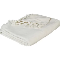 Jeté de lit en coton 160x220 - ivoire