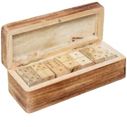 Jeu domino en manguier 16x6,5x5cm