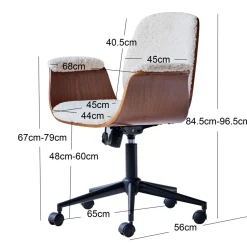 La chaise de bureau KOLDING design scandinave blanc