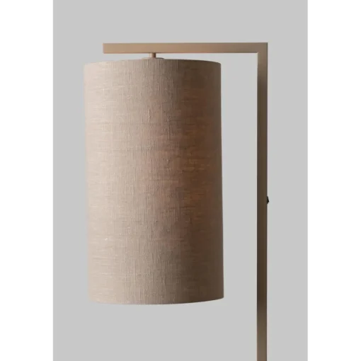 Lampadaire Boston sable abat-jour lin fonce