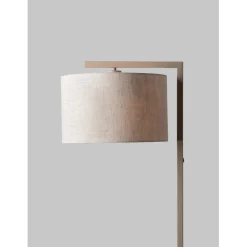 Lampadaire Boston sable abat-jour lin clair