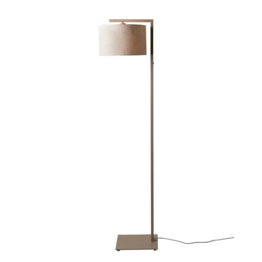 Lampadaire Boston sable abat-jour lin fonce