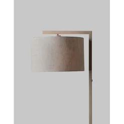 Lampadaire Boston sable abat-jour lin fonce
