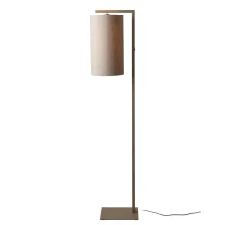 Lampadaire Boston sable abat-jour lin clair
