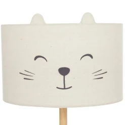 Lampadaire enfant chat en bois de pin