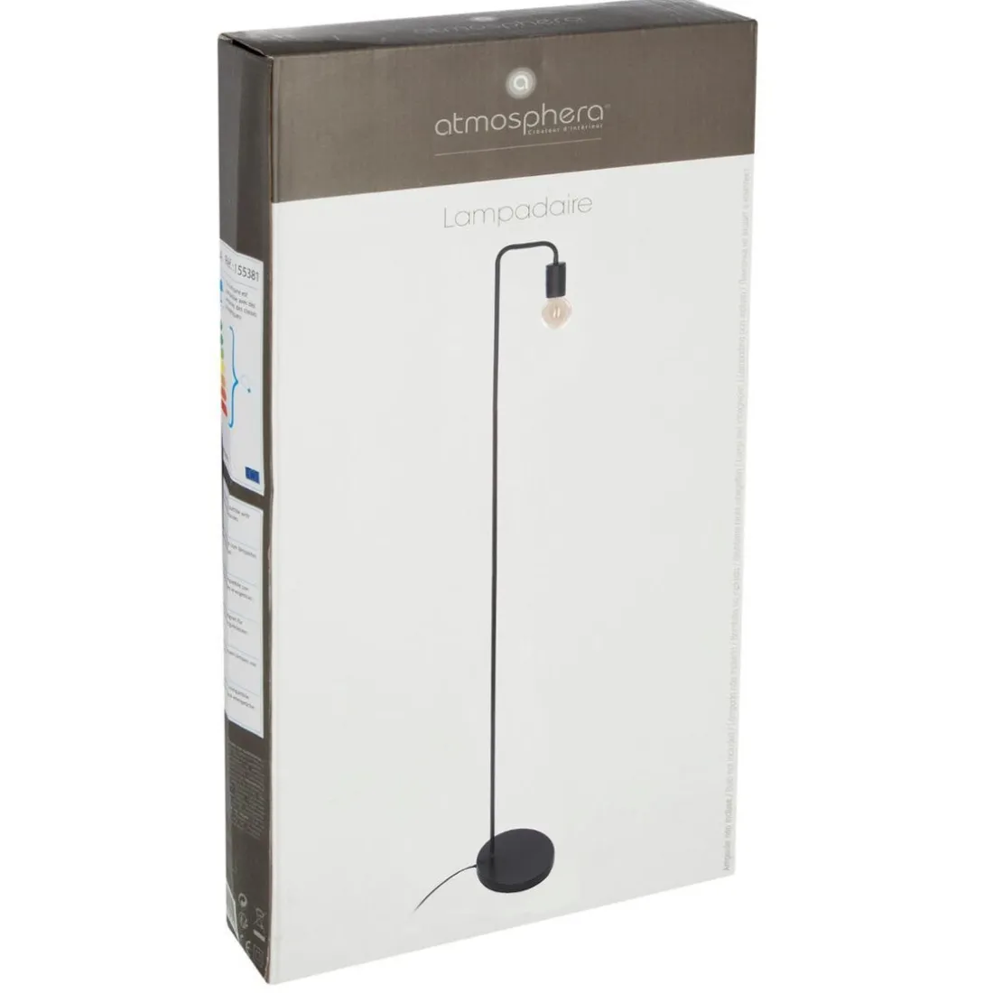 Lampadaire métal noir