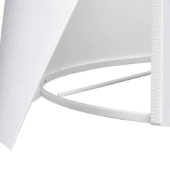 Lampe à poser design 'SPRING MINI' avec abat-jour blanc et trépied noir