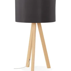Lampe à poser trepied 'SPRING MINI' avec abat-jour noir style scandinave