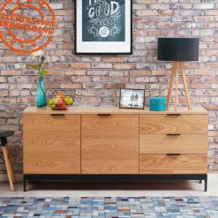 Lampe à poser trepied 'SPRING MINI' avec abat-jour noir style scandinave