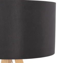 Lampe à poser trepied 'SPRING MINI' avec abat-jour noir style scandinave