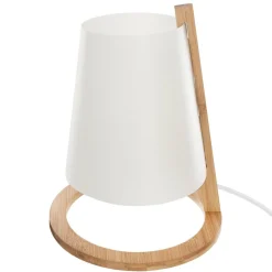 Lampe bambou et abat-jour plastique