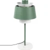 Lampe de table en métal vert de gris