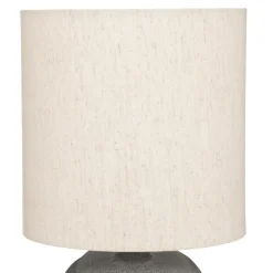 Lampe grise et coton