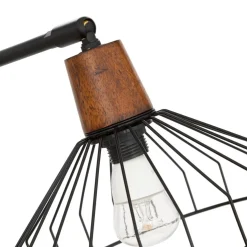 Lampe noire en métal