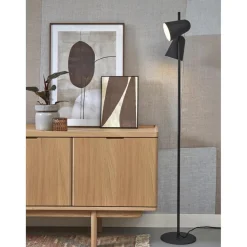 Lampe sur Pied Len Métal SALAMANCA Noir