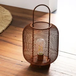 Lanterne en Métal MOUCHY Orange rouille